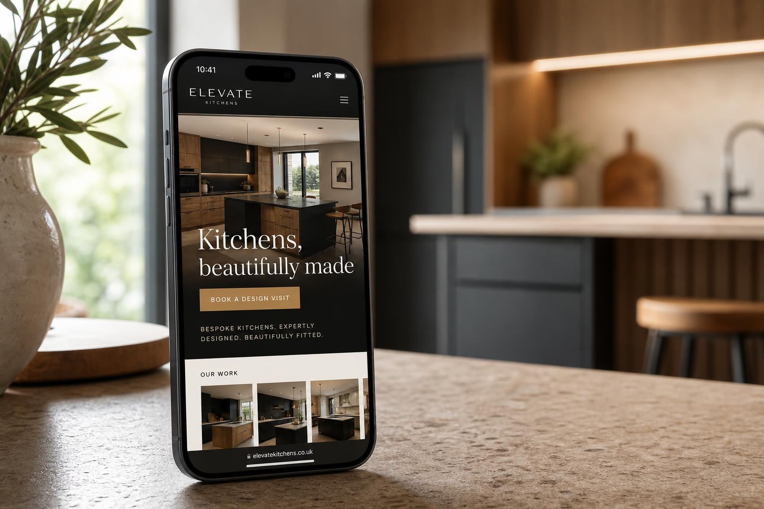 Example website concept tailored to a client's business